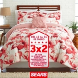 En Sears 3×2 en ropa de cama, edredones, paquetes de cama, colchas, sábanas y más
