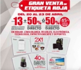 En Sears Venta de Etiqueta Roja del 20 al 23 de abril: hasta 50% de descuento + 13 MSI