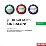 En Sears balón de regalo en la compra de $1499 o más en la marca Benetton