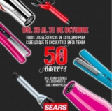 En Sears segundo a mitad de precio en todos los eléctricos para cabello (secadoras, planchas, etc)