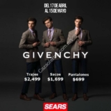 En Sears trajes, sacos y pantalones Givenchy desde $699 pesos