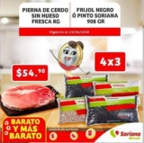 En Soriana Mercado 4×3 en frijol Soriana 908 gr.