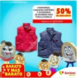 En Soriana Mercado y Express 50% de descuento en chamarras, chalecos, suéteres y accesorios de invierno