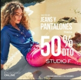 En Studio F online hasta 50% de descuento en jeans y pantalones sólo hoy