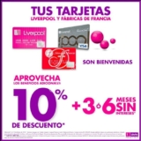 En Suburbia 10% de descuento adicional pagando con tarjetas Liverpool y Fábricas de Francia