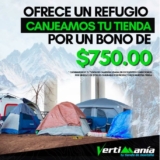 Promoción Vertimanía #FuerzaMéxico: bono de $750 al donar una casa de campaña