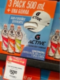 En Walmart 3 pack de Gatorade G Active con gorra Gratis