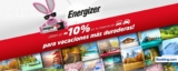 Promoción Vacaciones con Energizer: Compra un producto Energizer y recibe cupón de 10% de descuento en Booking.com