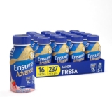 16 pack Suplemento alimenticio Ensure Advance Fresa de 237 ml baja de precio + 10% adicional con Planea y Ahorra