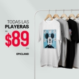 Oferta Relámpago Epicland: Todas las playeras a $89 (hasta 82% de descuento)