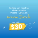 Viajes Puebla-CDMX a $30 pesos por autobuses Estrella Roja por el Día Mundial sin Auto 2021
