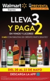Folleto Walmart Express Pre Hot Sale 2022: 3×2 en vinos y licores