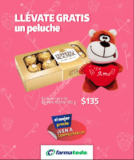 Promoción de San Valentín Farmatodo: oso de peluche Gratis en la compra de Ferrero Rocher