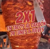 2×1 en tacos al carbón de lunes a jueves en El Farolito al pedir por Rappi