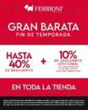 Rebajas Ferrioni Barata por Fin de Temporada: hasta 40% de descuento + 10% adicional