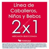 Promoción Ferrioni de 2×1 en ropa de caballeros, niños y bebés
