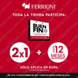Ferrioni Buen Fin 2021: 2×1 en prendas seleccionadas + 12 msi