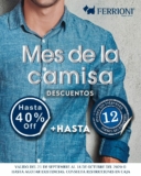 Mes de la Camisa Ferrioni: Hasta 40% de descuento en camisas + hasta 12 msi