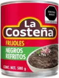 Frijoles negros refritos la Costeña lata de 580 g baja de precio + 10% adicional con Planea y Ahorra