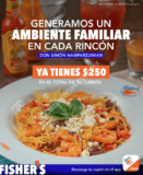 Cupón Fishers Día de la Familia: $250 de descuento este domingo 3 de marzo