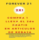 Promoción Forever 21 de 2×1 en artículos en rebaja