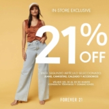 En Forever 21 llévate la segunda prenda con un 21% de descuento