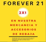 Promoción Forever 21: 2×1 en mercancía y accesorios ya rebajados