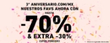 Forever 21 3º Aniversario: hasta 70% de descuento + cupón del 30% adicional