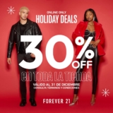 Forever 21 Holiday Deals: 30% de descuento en toda la tienda