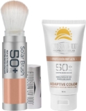 Combo Fotosun UV 100 con protector solar en polvo Solar Brush + protector solar en crema Adaptive Color baja de precio + 3 msi