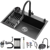 Fregadero de acero inoxidable de 60cm con accesorios baja de precio