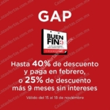 GAP Buen Fin 2019: hasta 40% de descuento o 25% + 9 meses sin intereses