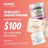 En GNC $100 de bonificación por cada $500 en belleza y cuidado personal