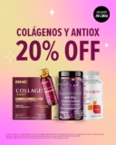 Promo GNC: 20% de descuento en Colágenos y Antiox