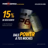 GNC Promo Sorpresa: 15% de descuento en vitaminas y suplementos seleccionados