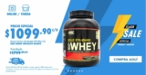 Flash Sale GNC: Proteína Optimum Nutrition Gold Standard 100% Whey de $1799.90 a $1099.90