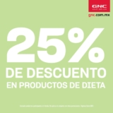 25% de descuento en productos de dieta en GNC