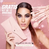Promoción de Navidad Goc Make Up: Kit de 12 brochas GRATIS en compras de $2,500 en adelante