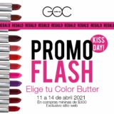 Promoción GOC Día del Beso: Llévate un labial Color Butter de regalo en compras de más de $300