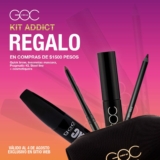En GOC make Up llévate un kit Eye Addict de regalo en compras a partir de $1,500 pesos