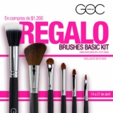 En GOC Make Up compra $1,200 o más y llévate un set de 6 brochas de regalo