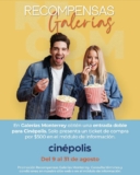 Promo Recompensas Galerías: 2 boletos Gratis a Cinépolis en compras de $500
