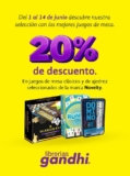 Promo Librerías Gandhi: 20% de descuento en juegos de mesa clásicos y de ajedrez seleccionados