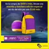 Promoción Gandhi mes del niño: Mochila y lonchera desde $100 con tus compras