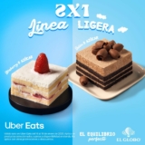 En El Globo 2×1 en pasteles de la línea ligera al pedir por Uber Eats