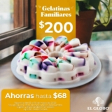 Gelatinas familiares a $200 en El Globo