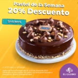 Pastel de la Semana El Globo: 20% de descuento en pastel snickers