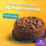 Pastel de la Semana El Globo: 20% de descuento en pastel Salón hasta el 2 de marzo