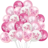 Kit de decoración de fiestas con 24 globos de mariposa baja a su menor precio