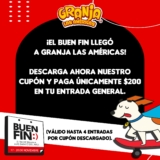 Cupón Granja Las Américas Buen Fin 2023 de entrada a todas las atracciones por $200